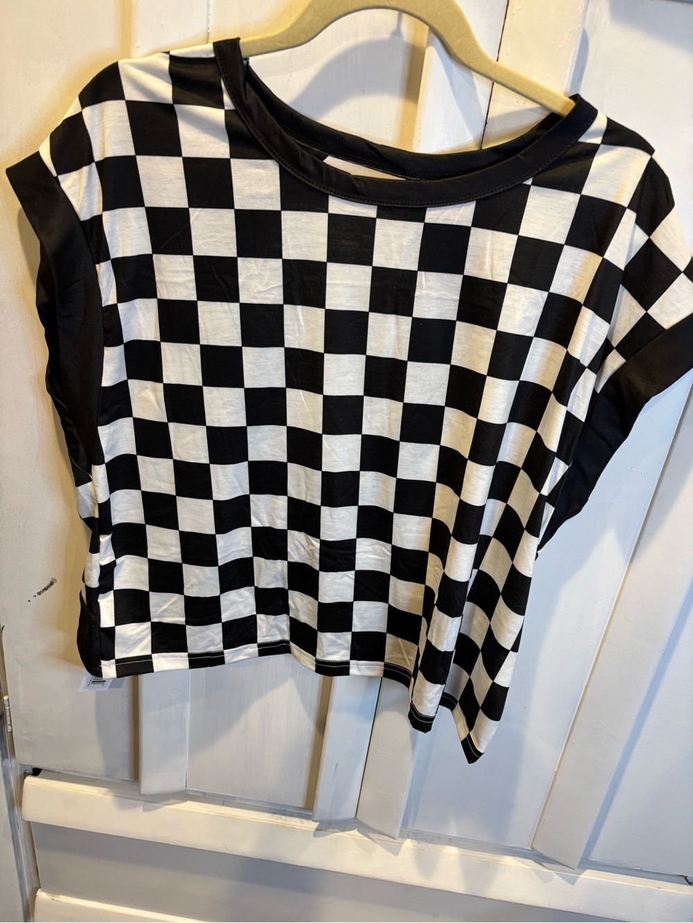 Black & White Checkerboard Women's Top